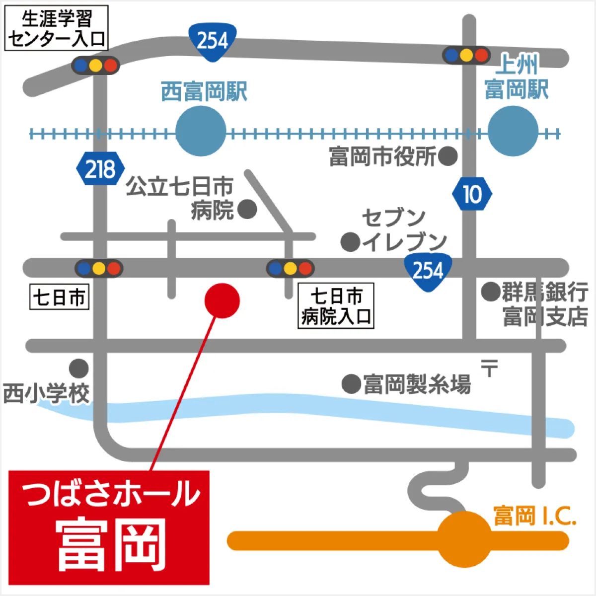 家族葬つばさホールのマップ